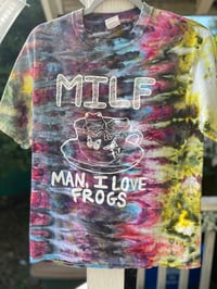 Image 1 of MEDIUM MILF Man I Love Frogs Tie Dye Shirt 2