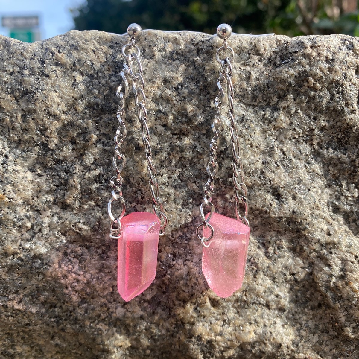 Crystal Chain Gang Earrings 