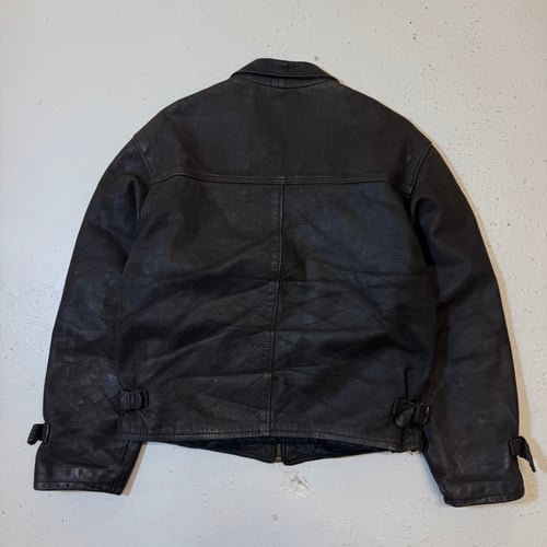 Image of 1990s Cropped Heavyweight Leather Jacket, Size Medium