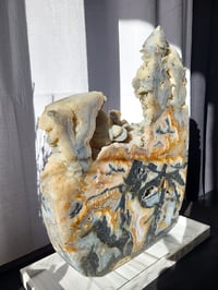 Image 4 of 14lb Sphalerite & Agate Druzy XL Slab Rough Edge Crystal Specimen 
