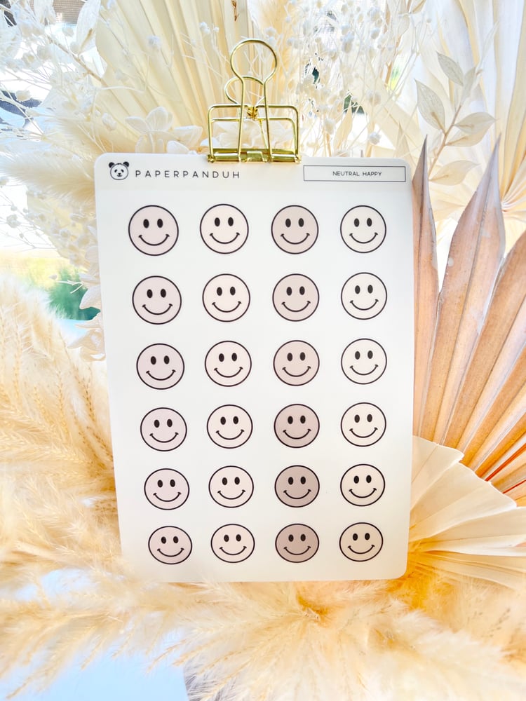 Image of Large Happy Stickers
