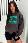 25% off!!! Charcoal & Teal Tattd&blessed hoodie