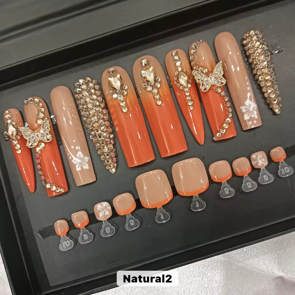 Image of pick from option 1-19 press on nails with toe nail set