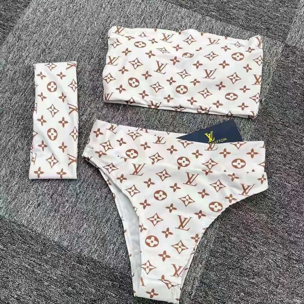 LV Tube Top Bathing Suits