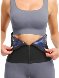 Image 1 of Forever Roshay Women's Sauna Suit Waist Trainer Sweat Enhancing Workout Body Shaper Waist Trimmer 