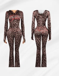 Image 1 of “Queen of the Jungle” Red Trim Athleisure Set