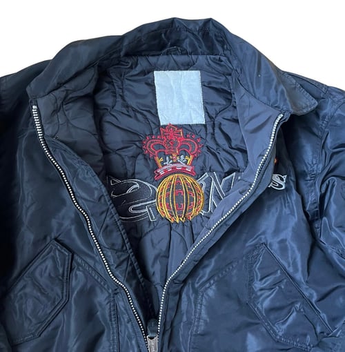 Image of 90s Vintage Ministry Of Sound ‘MOS’ rave bomber jacket: Fits Large