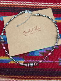 Varied Silver Bead Necklace 18-20”
