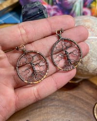 Image 1 of Tree Of Life - Copper Earrings