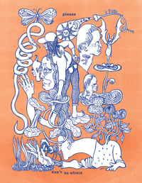 Image 1 of Please Don’t Be Afraid - Print (Raspberry or Creamsicle)