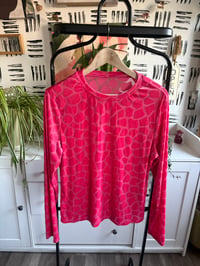 Image 1 of Pink sheer printed top 