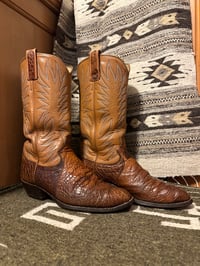 Image 10 of Vintage Pre-Ban Dan Post Sea Turtle Cowboy Boots – Size 9B