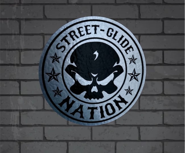 Street Glide Nation Silver Sticker 