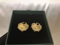 Image 1 of Gold Hello Kitty Heart Hoops