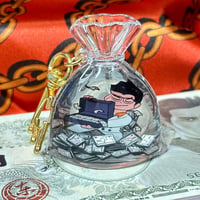 Image 2 of Liquid-Filled Yen Money Bag Charms