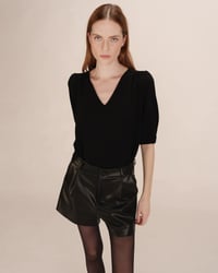 Image 1 of Top Manga 3/4 Lurex Negro Timide