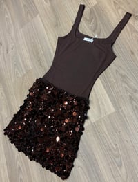 Image 1 of Chocolate square neck bodysuit 
