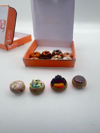 Image 3 of miniature dozen dunkin donuts *halloween edition* 1:12 scale 