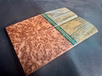 Image 3 of Giraffe Bone & Redwood Burl Segmented Knife Scales