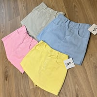Image 1 of Pastel denim mini skort - 4 colours 