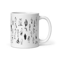 Image 2 of White glossy mug- people of Antwerp print black