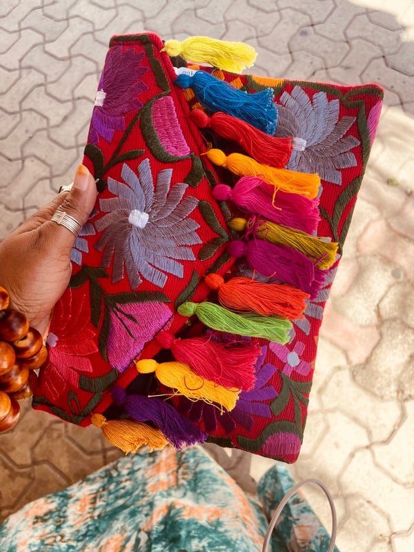 Image of Authentic Chicano Rainbow Clutch