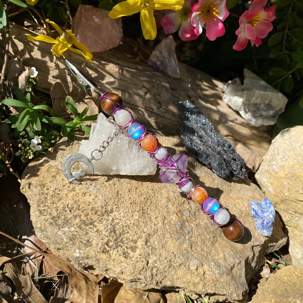 Image of violet sunset roach clip 