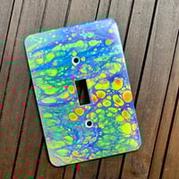 Light Switch Plate with Poured Paint Detail #211