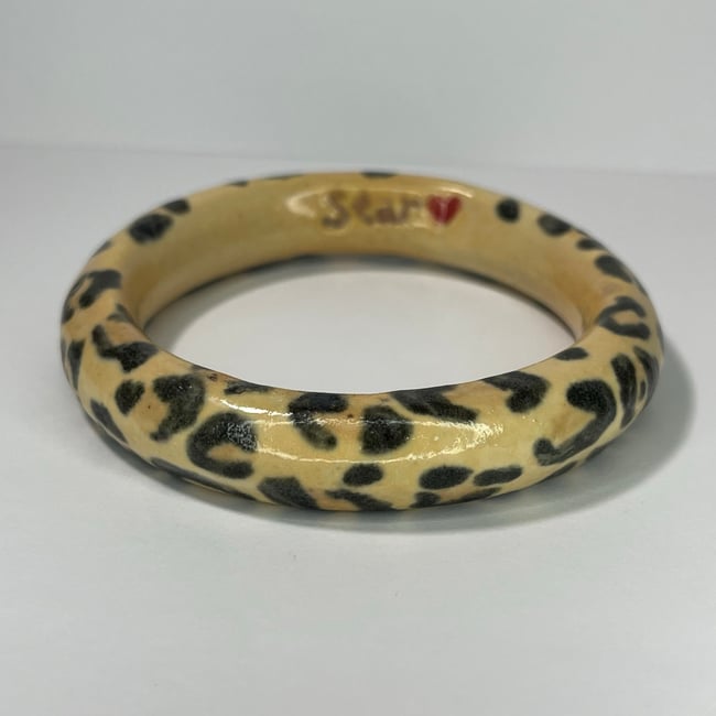 Leopard Print Bracelet - 7.40 in Inner Diameter