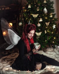 Image 2 of FAE Yule Decor Pack: 1 Moth + 1 Mushroom + 1 Frog (3 decor items total)