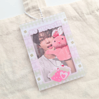 Image 1 of strawberry matcha photocard holder