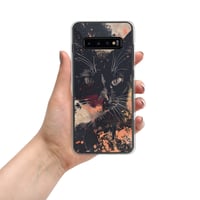 Image 6 of Beautiful Black Cat Splatter Painting Clear Case for Samsung®