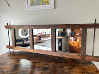 Image 5 of 3 planed glass rustic mirror 