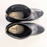 Image 7 of ...me Too Chic Black Leather & Cow Fur Ankle Boots