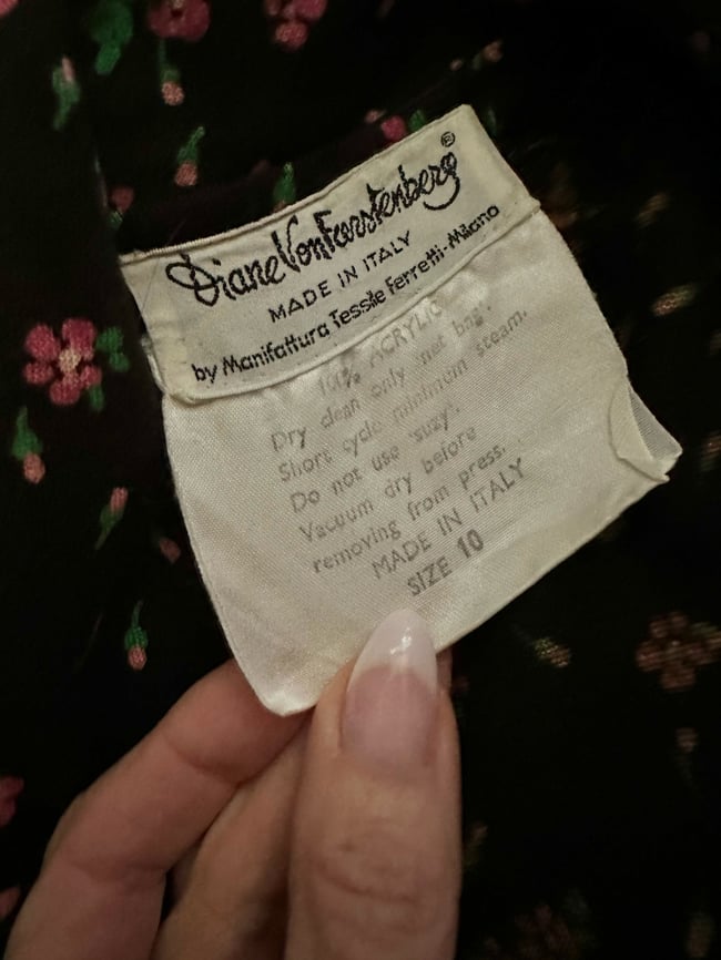 1970s Diane von Furstenberg wildflower wrap dress