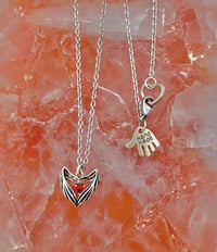 Image 1 of Crimson Heart Garnet Necklace