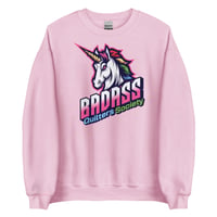 Image 1 of BadAss Unicorn Old School Style Unisex Sweatshirt