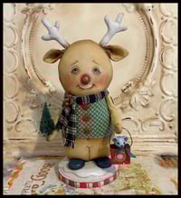 Image 4 of Rudy the Christmas Reindeer Folk Art Doll Creation 