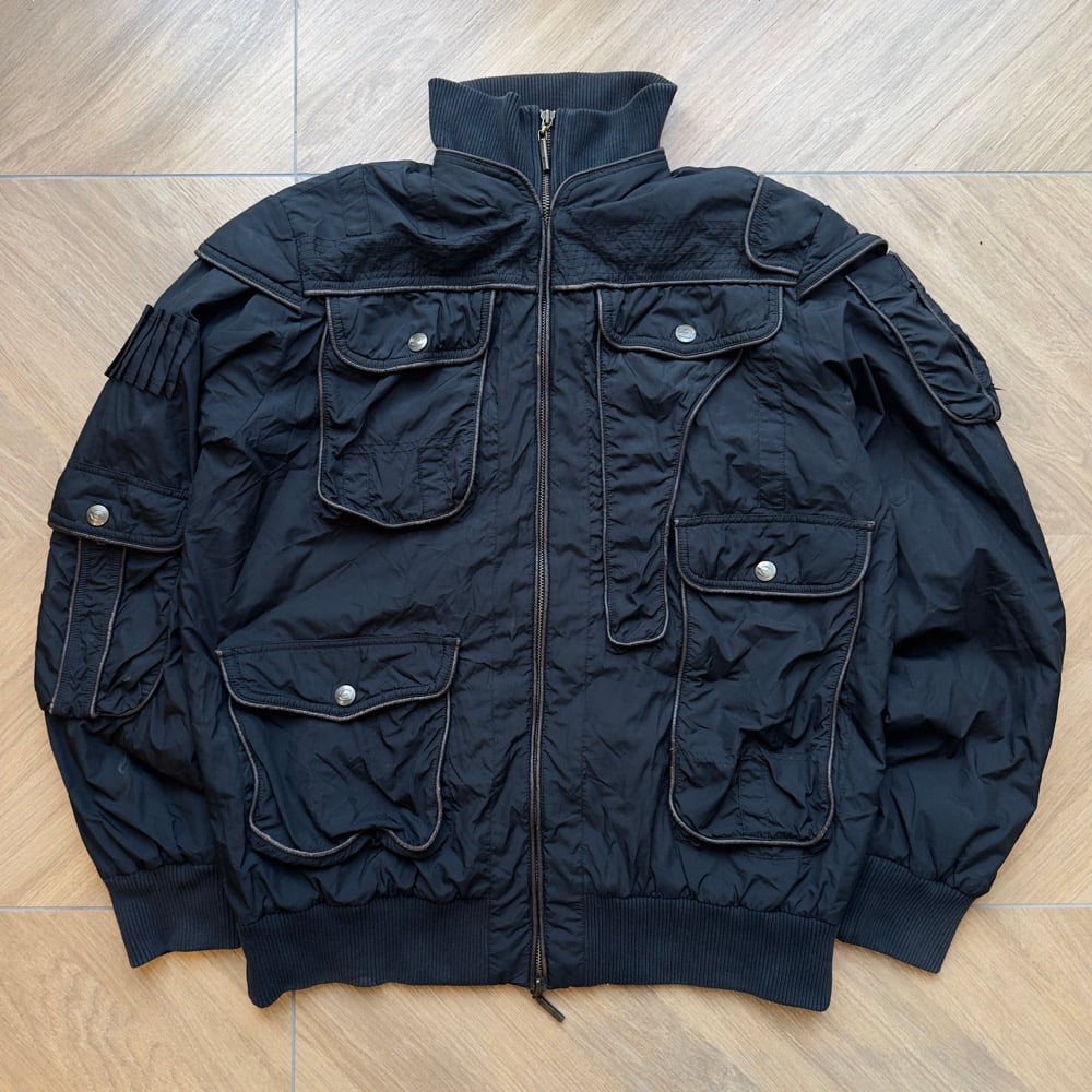 Image of FW 2005 Just Cavalli Multi Pocket Nylon “Gun” Jacket, Size Large