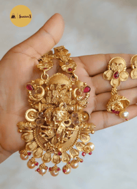 Image 3 of Bandana_Ranihar Style Radha-Krishna Temple Jewelry  