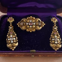 Image 1 of FRENCH EARRING & BROOCH SET