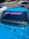 Tasty garage window banner