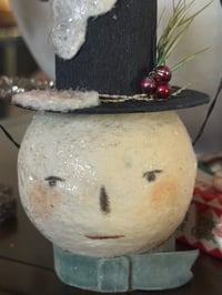 Image 4 of Antique Inspired Snowman Candy Container 1 