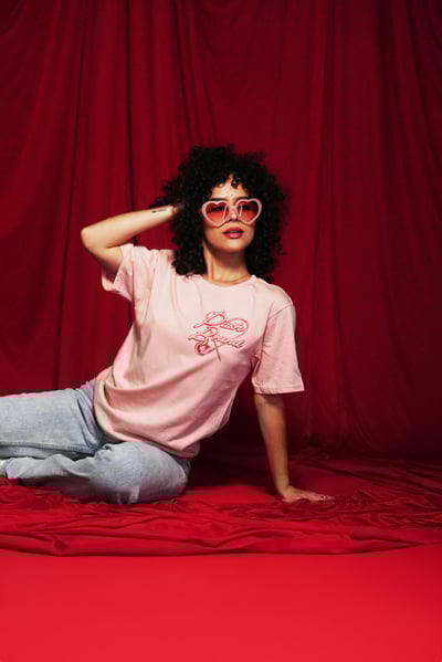 Image of God is love t-shirt pink