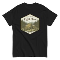 Image 2 of Unisex classic tee, Lost in the Right Place T-Shirt | Camping Explore Outdoor Graphic Tee