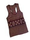 70s loomed knit racer back tank top