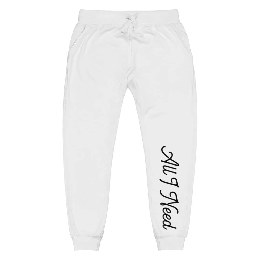 Script black logo Unisex fleece sweatpants