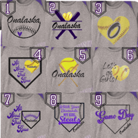 Image 4 of Onalaska Softball/Baseball: Unisex Heather Colorblock Contender Tee