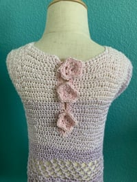 Image 3 of Handmade Crochet Toddler Dress 3T Orchid