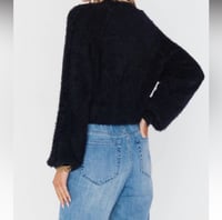 Image 2 of SHOW ME YOUR MUMU black fuzzy crew neck long sleeve sweater